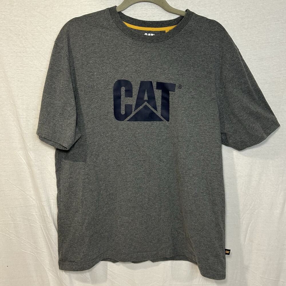 CAT Caterpillar Men's Workwear Relaxed Fit T Shirt Gray Size Large Cotton Blend